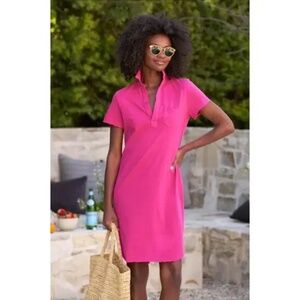 Frank & Eileen Lauren Passion Fruit Cotton Polo Dress Size S